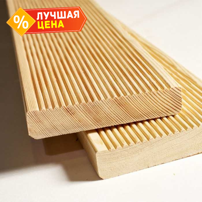 Террасная доска 28x145x3000 мм Прима Лиственница